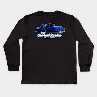 1950 Chevrolet Styleline Deluxe Sedan Kids Long Sleeve T-Shirt